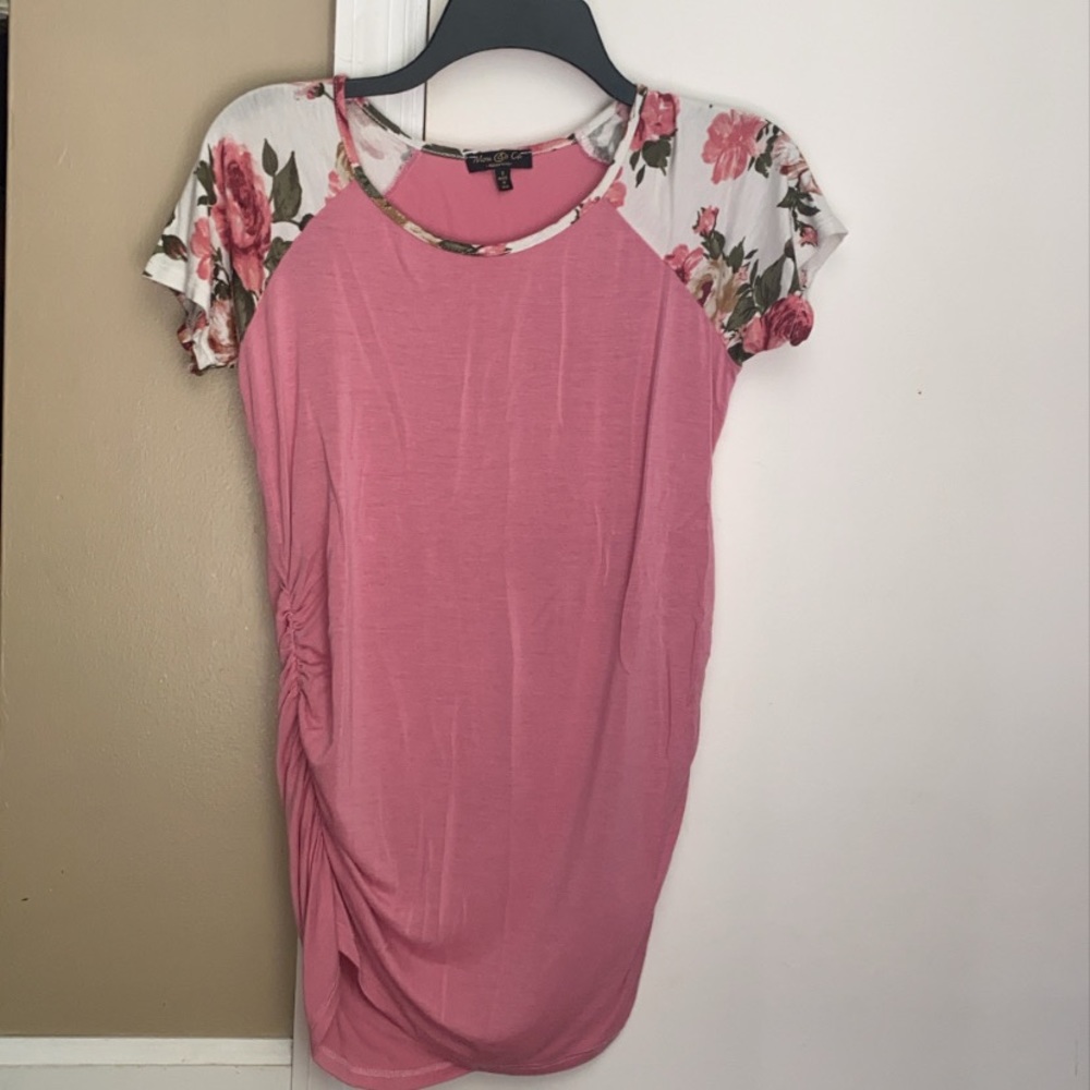Pink maternity top